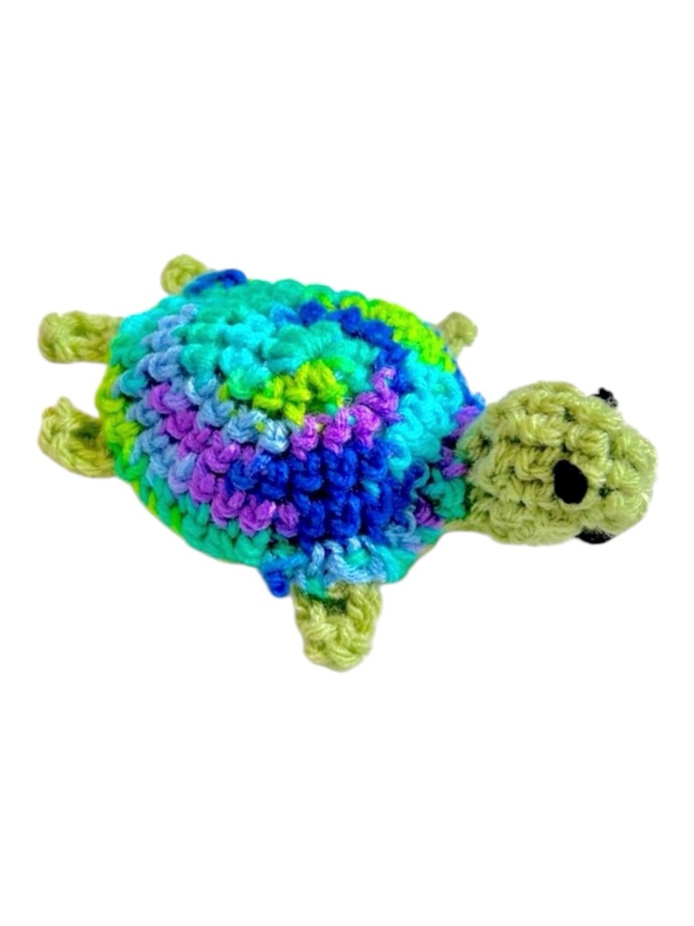 Hand Crafted Turtle Toy Crochet Amigurumi Colorful Stuffed Children’s Toy